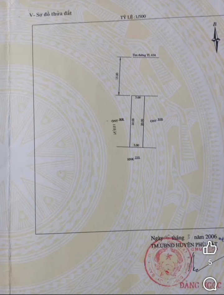 Đất mặt tiền đường tỉnh lộ 634, Phù Cát 100m² giá 800 triệu - Đầu tư sinh lời tuyệt vời!