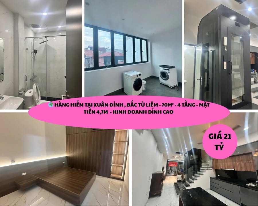 Nhà mặt ngõ Xuân Đỉnh, Bắc Từ Liêm 70m² giá 21 tỷ - Kinh doanh đỉnh cao!