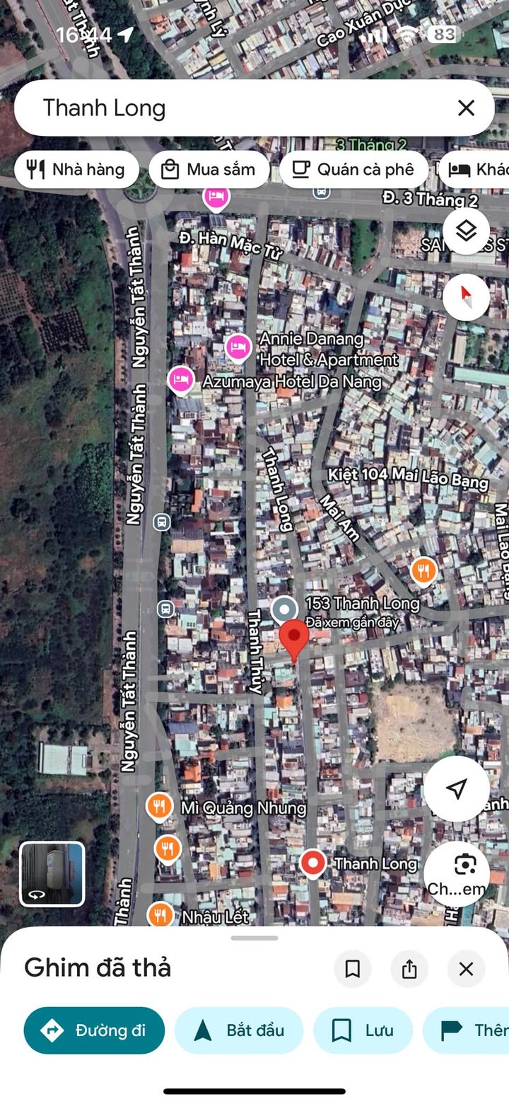 Đất 2 mặt tiền đường Thanh Long, Hải Châu 318m² - Vị trí kinh doanh đắc địa!