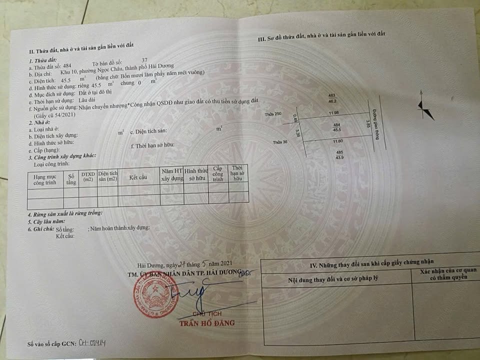 Đất ngõ phố Nguyễn Hữu Cầu, Ngọc Châu, 45.5m² giá 1.3 tỷ - Đầu tư sinh lời ngay!