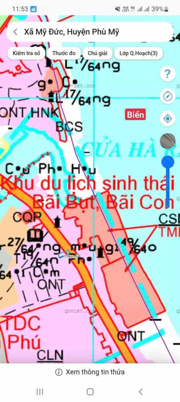 Đất nền Tân Phú, Phù Mỹ, Bình Định 1169.5m² giá chỉ từ 3.8 tỷ - Gần biển, đầu tư sinh lời!