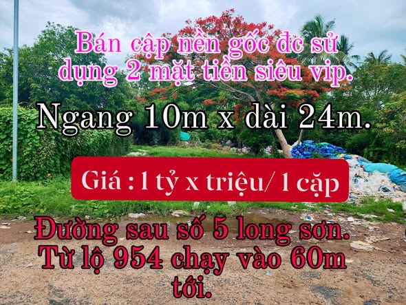 Đất nền góc 2 mặt tiền Long Sơn, 240m² giá chỉ 1 tỷ - Cơ hội đầu tư tốt!