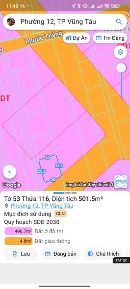 Đất nền 501m² Phường Phước Thắng, Vũng Tàu - Giá chỉ 3 tỷ - Sổ đỏ chính chủ