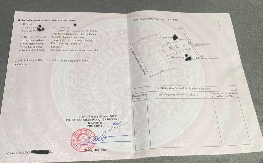 Lô đất 2 mặt tiền Phạm Văn Đồng, Dương Kinh, Hải Phòng 130m² giá 11 tỷ - Đầu tư sinh lời ngay!