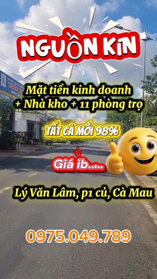 Bất động sản sinh lời tại Cà Mau 577m² - Đầu tư an toàn với doanh thu 20 triệu/tháng!