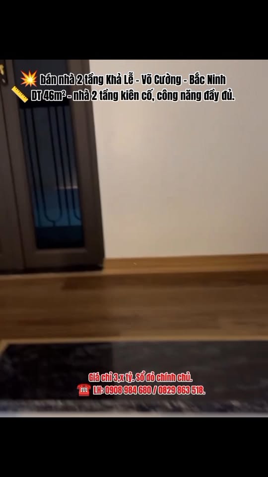 Nhà 2 tầng Võ Cường, TP. Bắc Ninh 46m² giá 3 tỷ - Dọn về ở ngay!