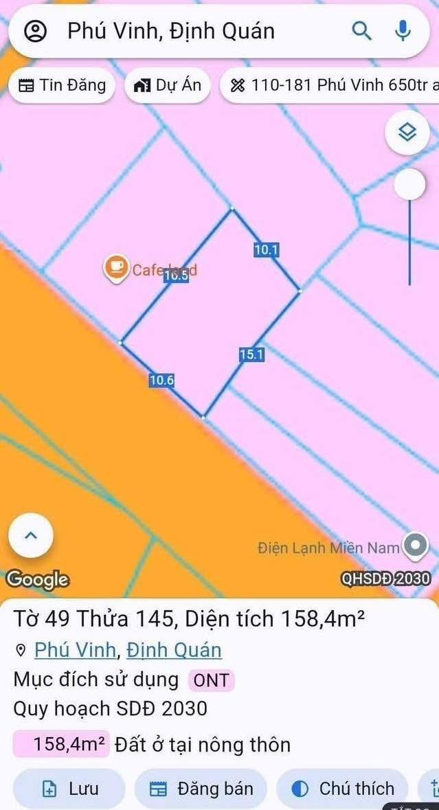 Đất thổ cư Phú Vinh 150m² giá 4.3 tỷ - Cơ hội đầu tư hấp dẫn!