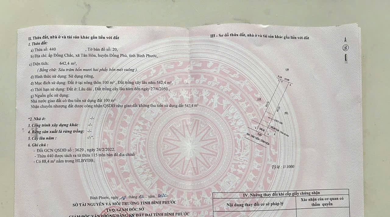 Đất nền Tân Tiến, Đồng Phú 640m² giá thỏa thuận - Cơ hội đầu tư tuyệt vời!