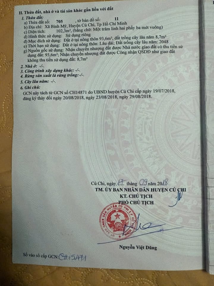 Đất nền Bình Mỹ Củ Chi 100m² giá 2 tỷ - Đầu tư sinh lời ngay!