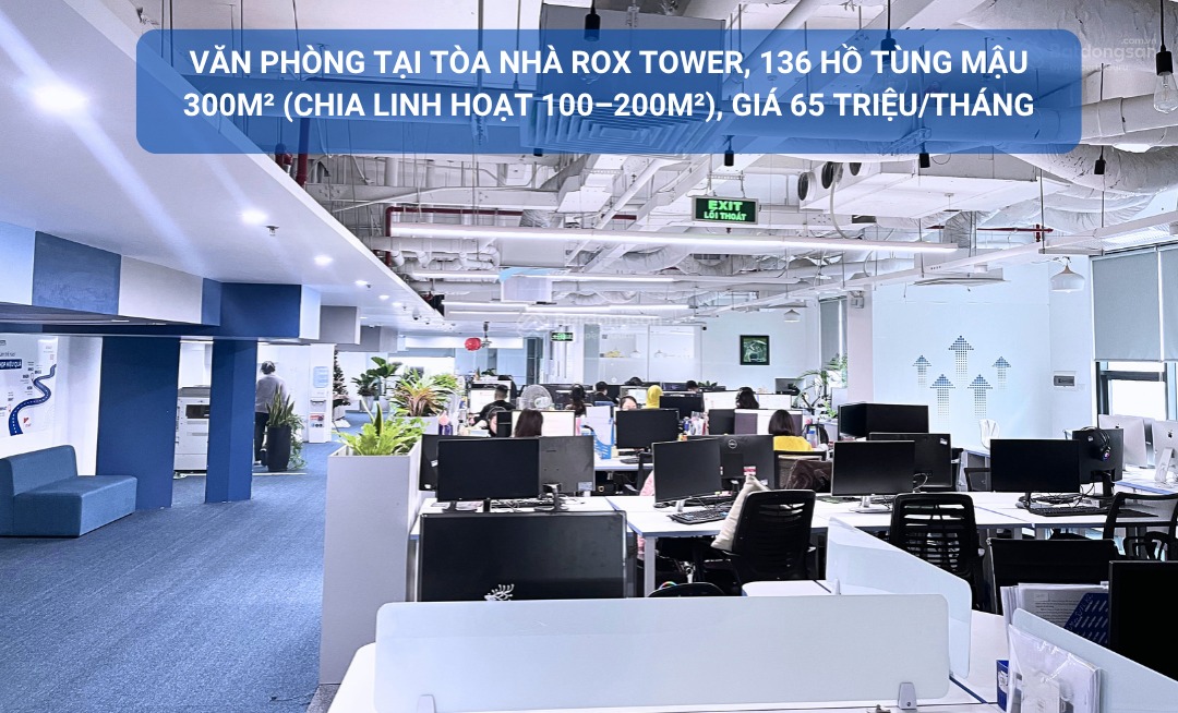 Văn phòng cho thuê tại ROX Tower Bắc Từ Liêm 300m² giá 65 triệu - An ninh 24/7, view thoáng