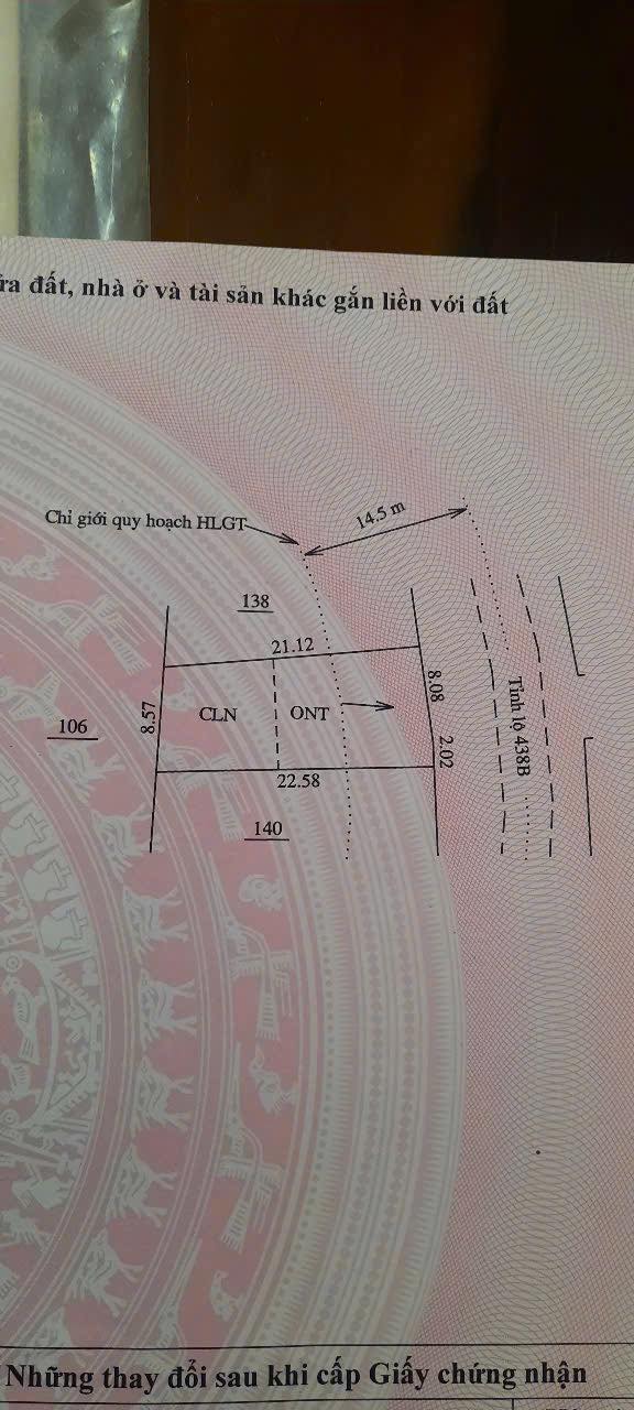 Đất nền mặt đường tỉnh lộ 438b, Lạc Thủy, 204m² giá chỉ 800 triệu - Đầu tư sinh lời ngay!