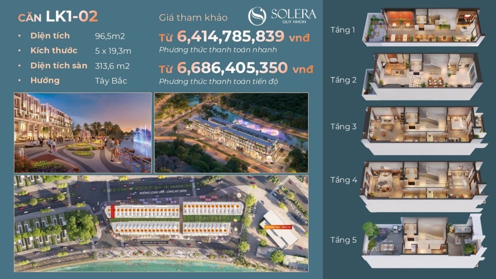 Shophouse Solera Quy Nhơn 100m² giá 6.4 tỷ - Đầu tư ngay trước khi hết hàng!