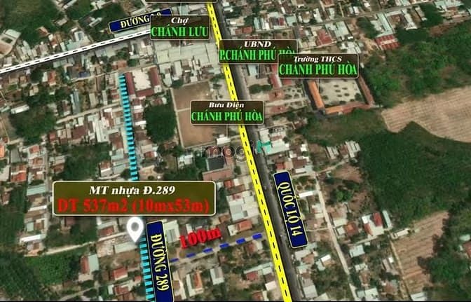 Đất mặt tiền đường 289 Chánh Phú Hòa 537m² giá 4.2 tỷ - Cơ hội đầu tư sinh lời cao!