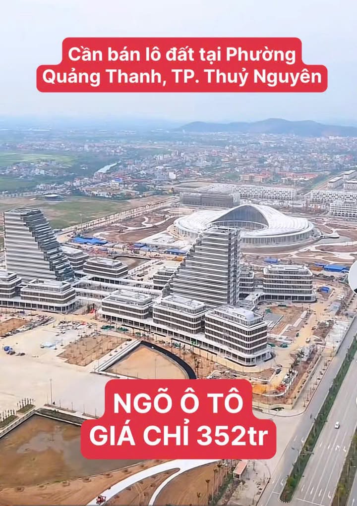 Đất nền Quảng Cư, Thủy Nguyên 68m² giá chỉ 325 triệu - Ô tô đỗ cửa!