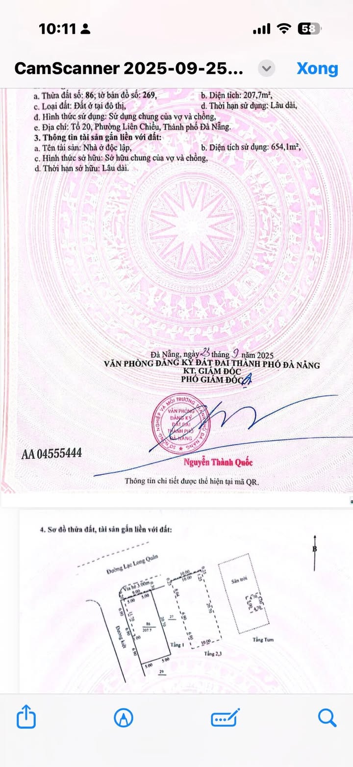 Nhà phố 2 mặt tiền đường Lạc Long Quân, Đà Nẵng 207m² giá 16 tỷ - Đầu tư sinh lời ngay!