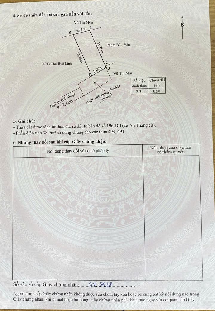 Đất nền An Thắng, An Lão 66m² giá chỉ 8xx triệu - Đường ô tô vào tận nơi!