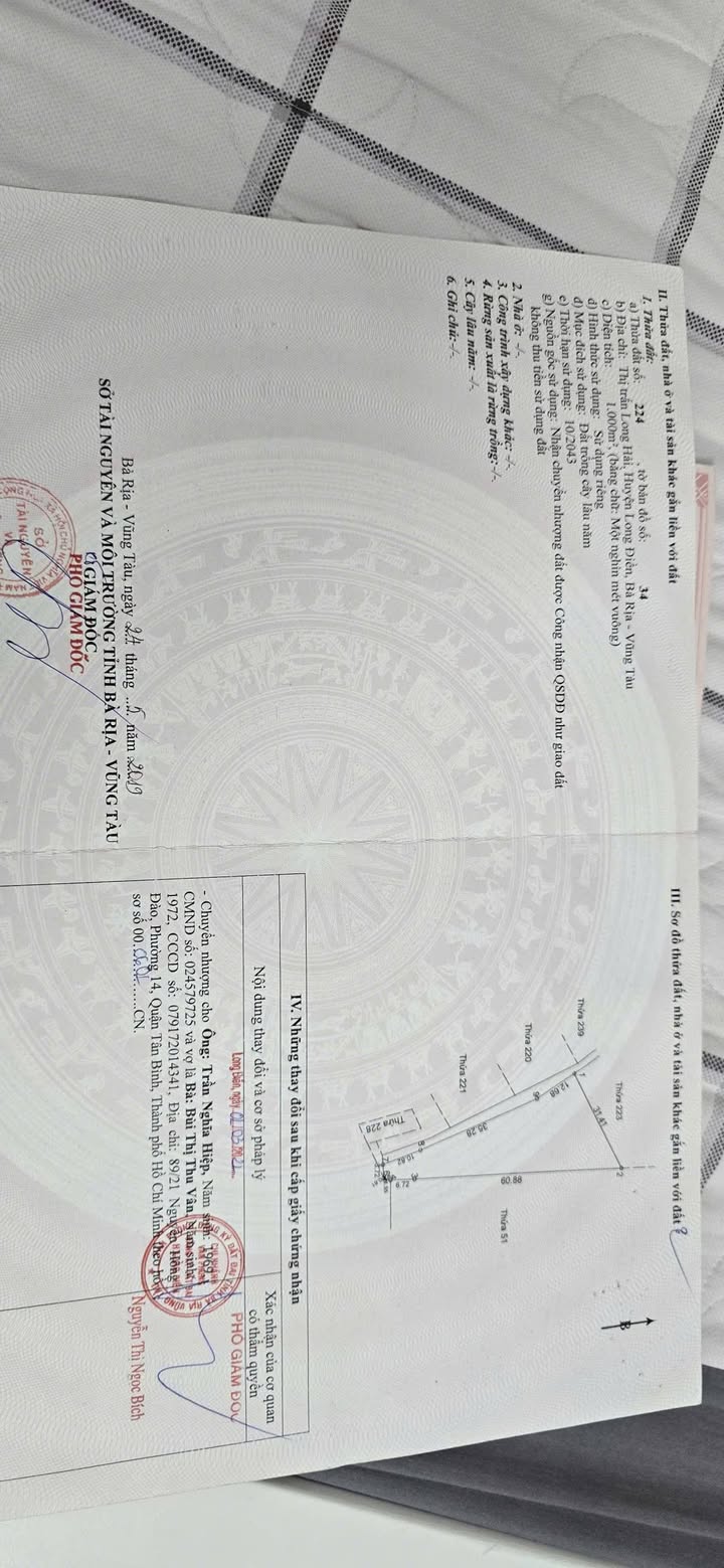 Đất nền Long Hải 1087m² - Cơ hội đầu tư hấp dẫn!