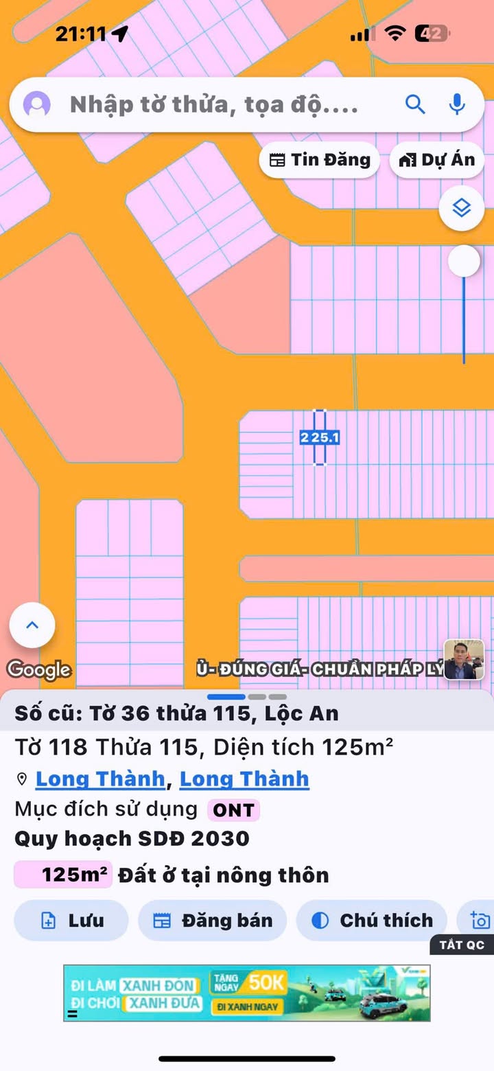 Đất Tái định cư sân bay Lộc An 125m² giá 4 tỷ - Đầu tư sinh lời lý tưởng!