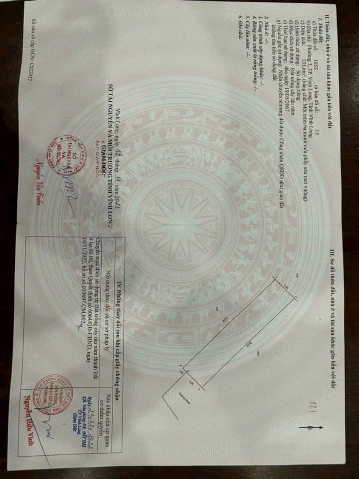 Đất nền đường Tiến Thành, phường 3, TP Vĩnh Long 131,6m² - Chính chủ bán gấp!