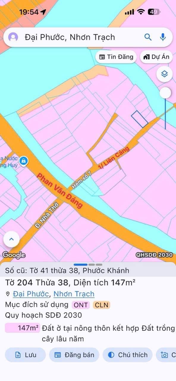 Đất nền Phước Khánh Nhơn Trạch 147m² giá 1 tỷ - Vị trí đắc địa, khu dân cư sầm uất!