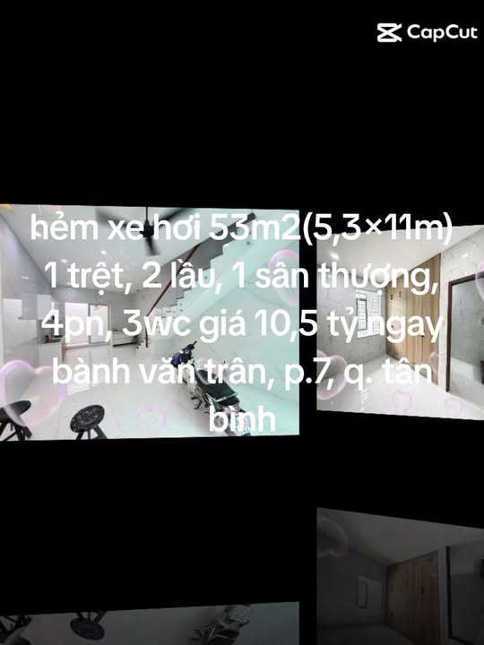 Nhà riêng 53m² đường Bành Văn Trân, Tân Bình giá 10.5 tỷ - Hẻm xe hơi, thiết kế hiện đại!