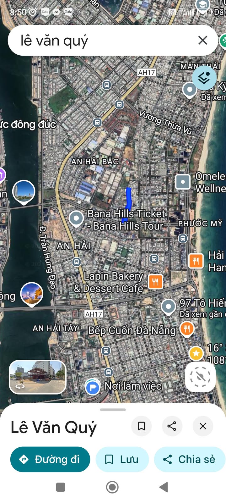 Đất mặt tiền Lê Văn Quý, Sơn Trà 75m² giá 11 tỷ - Đầu tư sinh lời ngay!