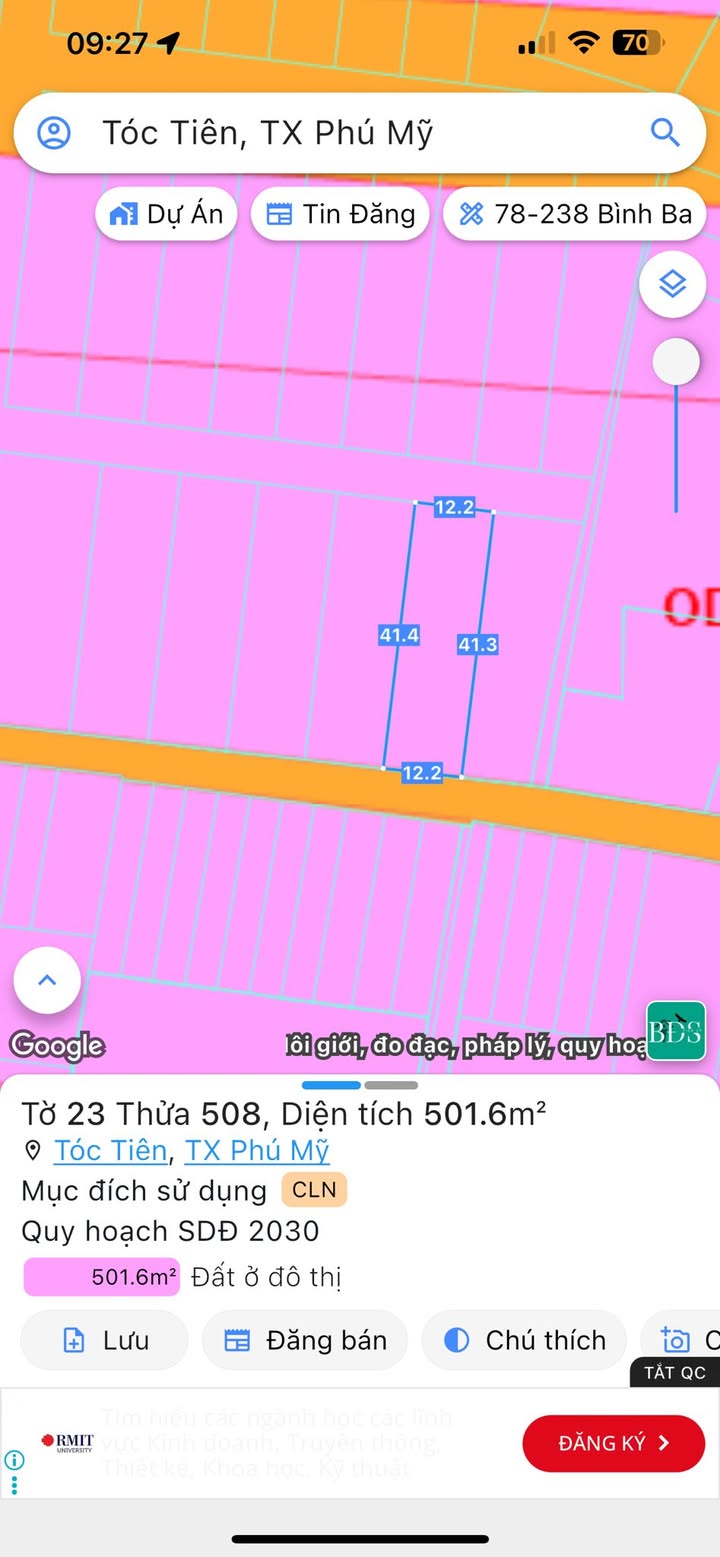 Đất nền Tóc Tiên Phú Mỹ 500m² - Bán gấp, giá thương lượng!