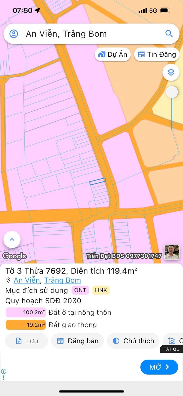 Đất nền An Viễn Trảng Bom 120m² giá 1.15 tỷ - Cơ hội đầu tư hấp dẫn!