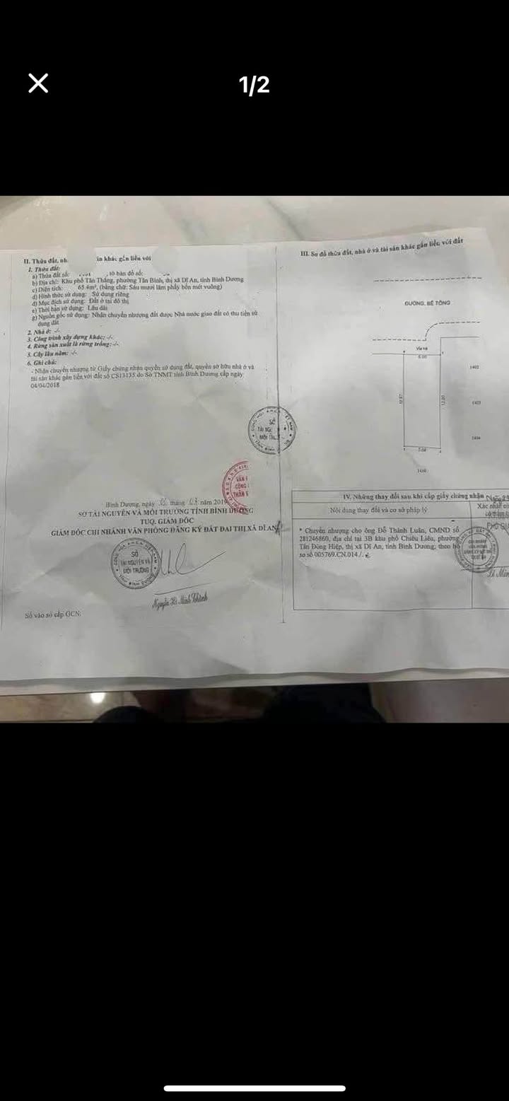 Đất nền Dĩ An 66m² giá 2.55 tỷ - Vị trí đắc địa sát Biconsi!