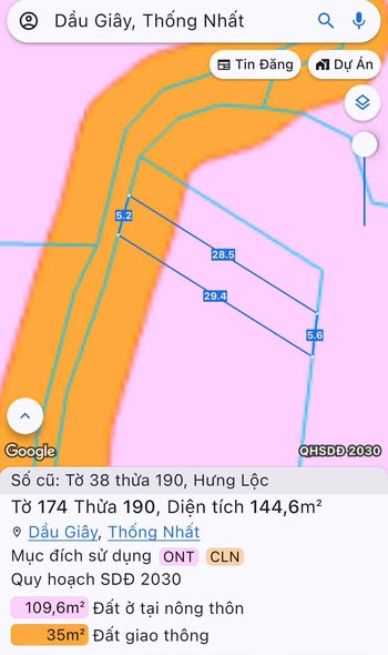 Đất nền Dầu Giây Đồng Nai 144m² giá 700 triệu - Đầu tư sinh lời cao!