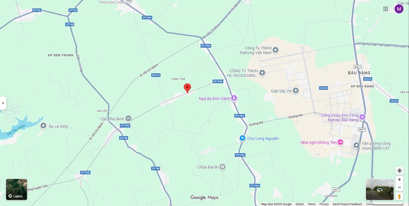 Đất mặt tiền ĐT 749D, Long Tân, Dầu Tiếng, 1.331m² - Đầu tư sinh lời lý tưởng!