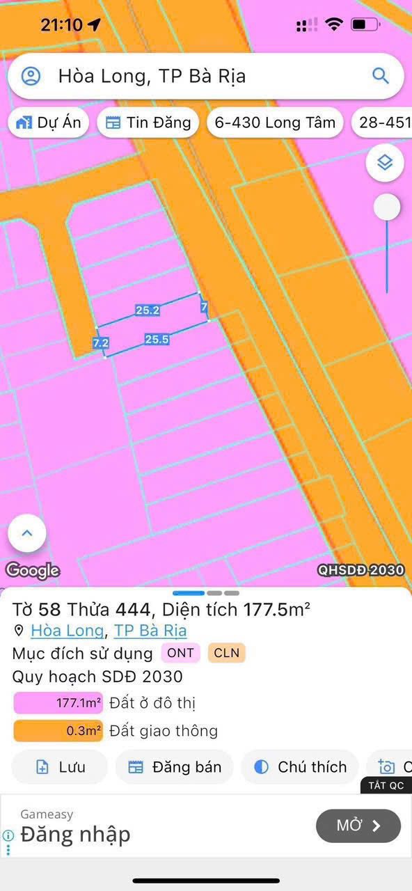 Đất mặt tiền kinh doanh Hương Lộ 2, Bà Rịa 177m² - Giá chỉ 4.15 tỷ!