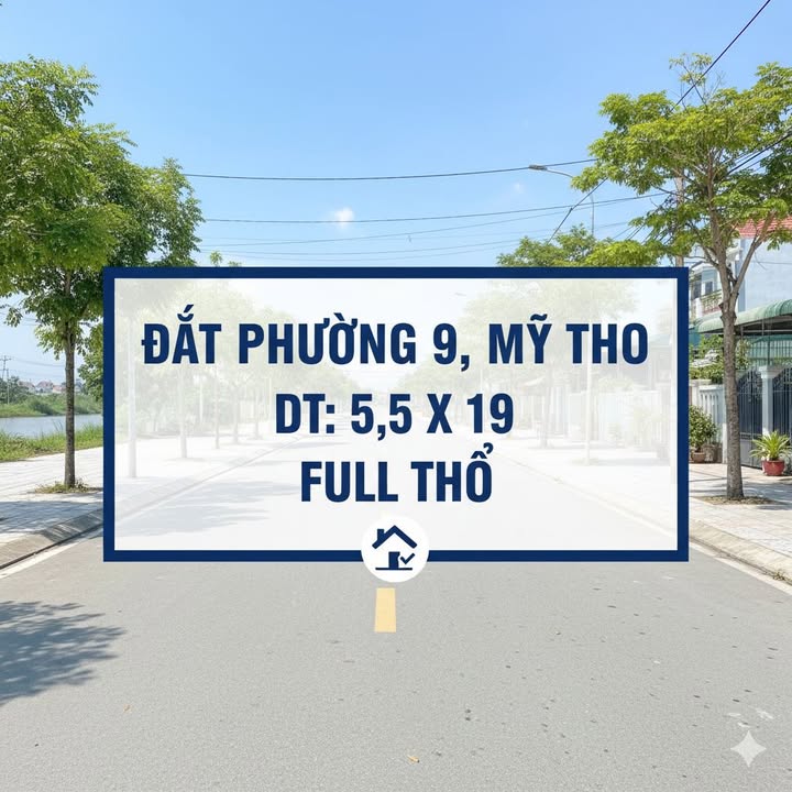 Đất nền Phường 9 Mỹ Tho 105m² - Vị trí vàng cho đầu tư!
