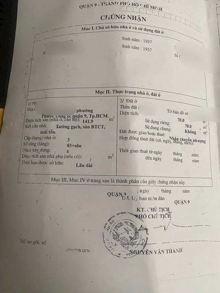 Nhà 1 trệt 2 lầu đường 185, Thủ Đức 142m² giá 4.7 tỷ - Sổ hồng chính chủ!