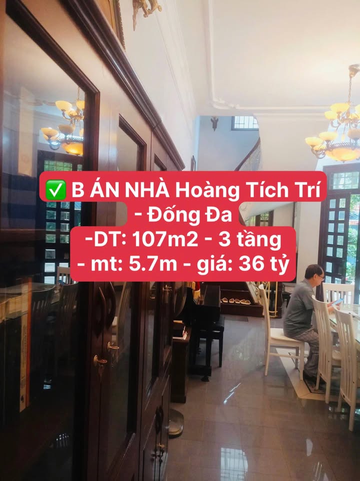 Nhà phố Hoàng Tích Trí, Đống Đa 107m² giá 36 tỷ - Vị trí đắc địa, không gian sống lý tưởng!