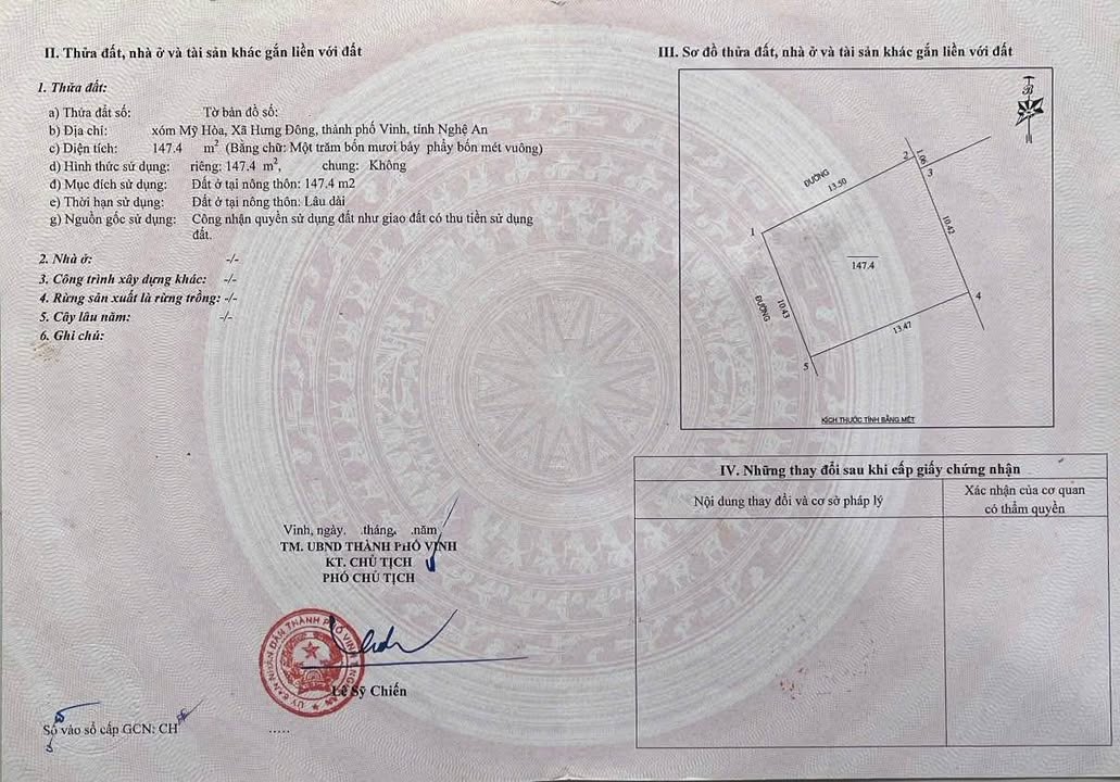 Đất kèm dãy trọ 8 phòng cho thuê tại Vinh Hưng 147.4m² - Lô góc, giá tốt!