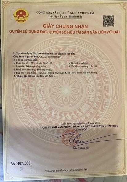 Lô đất Cẩm Hoàn, Thanh Sơn 63m² giá 1.4 tỷ - Vị trí trung tâm đắc địa!