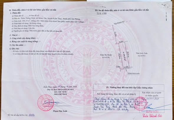 Bán nhà mặt phố 362 Chung cư Minh Tân, Kiến Thụy 195m² - Vị trí đắc địa, giá tốt!