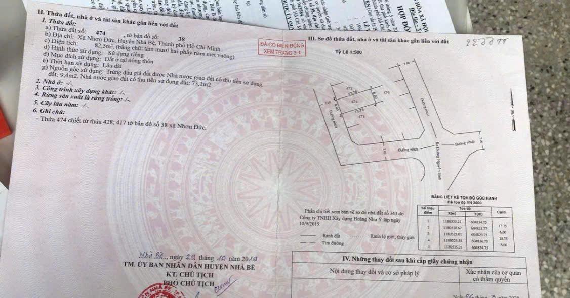 Đất thổ cư 82,5m² đường Nguyễn Bình, Nhà Bè giá 3,3 tỷ - Cơ hội đầu tư hấp dẫn!