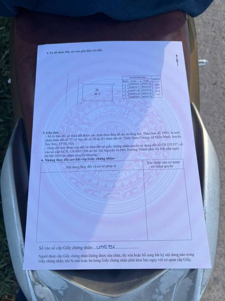 Đất nền xã Nam Cương, Sóc Sơn, Hà Nội 88,5m² - Chính chủ bán gấp!