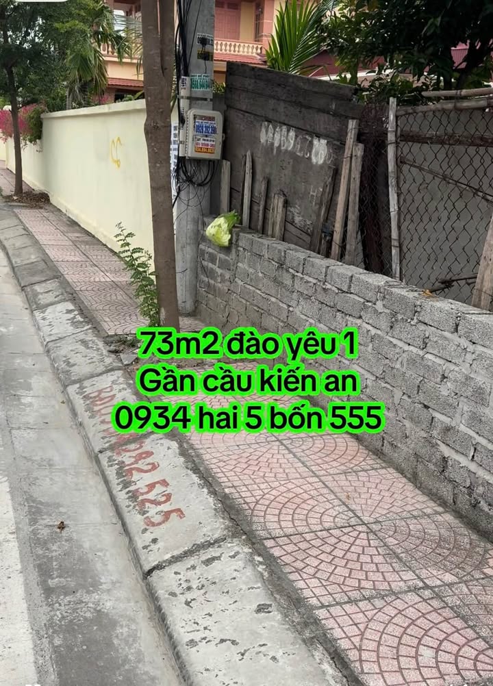 Đất nền Kiến An 73m² giá 2 tỷ - Mặt tiền 5,8m, kinh doanh sầm uất!