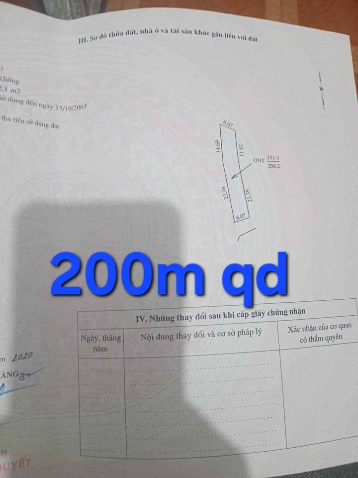 Đất nền Quý Dương, Cẩm Giàng 208m² giá thỏa thuận - Mặt tiền 6.07m đường chính!