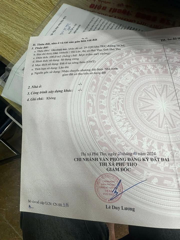 Đất nền ô góc Phú Thọ 100m² giá 1 tỷ - Đầu tư sinh lời ngay!