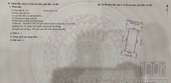 Đất nền Lạc Viên, Ngô Quyền, Hải Phòng 40m² giá chỉ 5.04 tỷ - Đất vàng phong thủy vượng!