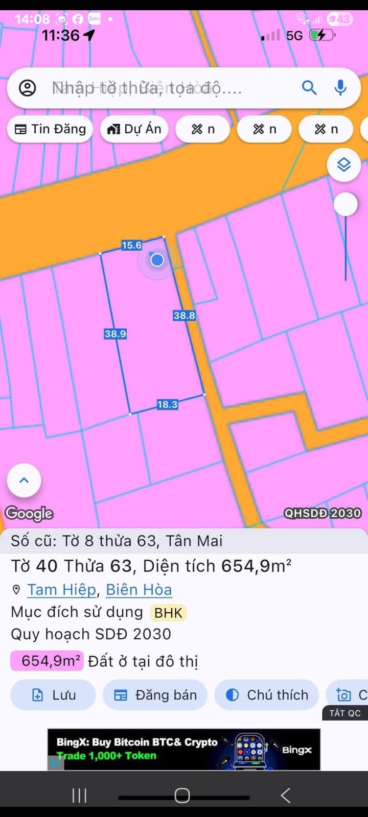 Đất mặt tiền Trương Định, Biên Hòa 640m² giá 36 tỷ - Cơ hội đầu tư hiếm có!