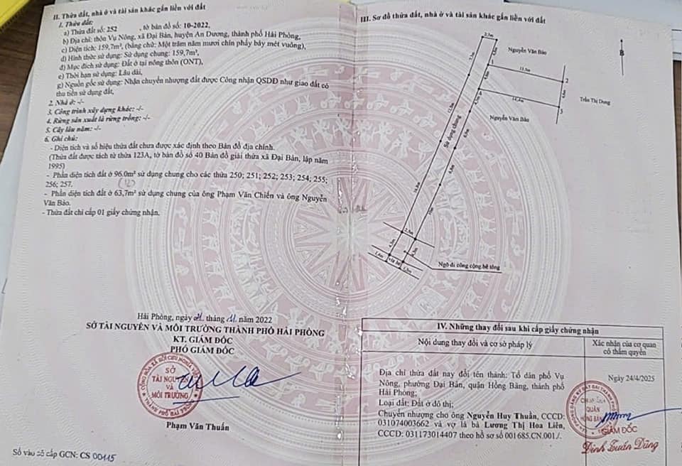 Đất nền Đại Bản, Hồng Bàng, Hải Phòng 65,8m² giá chỉ 9xx triệu - Sổ đỏ chính chủ!