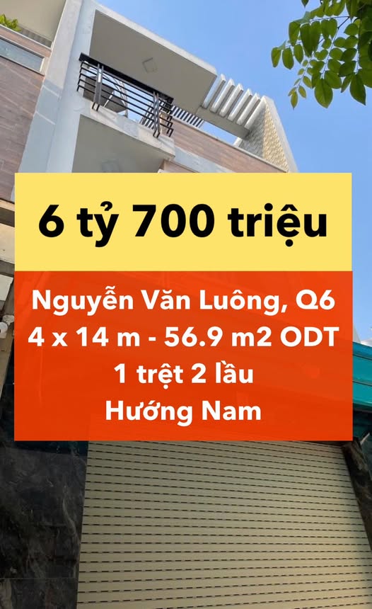 Nhà đẹp hẻm 336 Nguyễn Văn Luông, Quận 6, 56m² giá 6.7 tỷ - Cơ hội không thể bỏ qua!