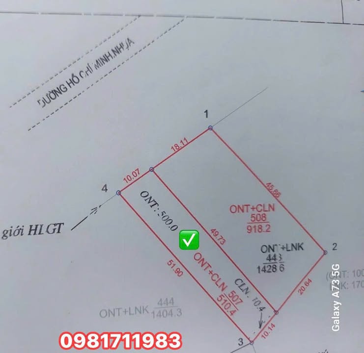 Đất thổ cư 510m² mặt đường HCM tại Bảo Hiệu, Yên Thủy - Cơ hội đầu tư tuyệt vời!