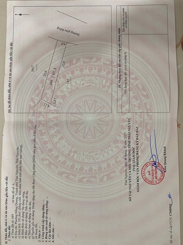 Nhà 2 Tầng Phường Đồng Quang Thái Nguyên 101.8m² - Vị trí Kim Cương, Sổ Đỏ