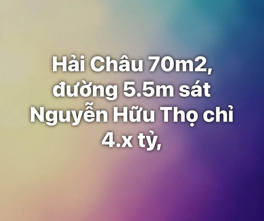FrontHouse Hải Châu 70m² giá 4 tỷ - Mặt tiền 5.5m, lề 2m thông ra Nguyễn Hữu Thọ!